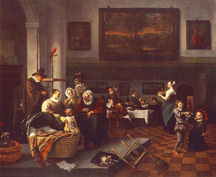 Jan Steen Christening oil painting image